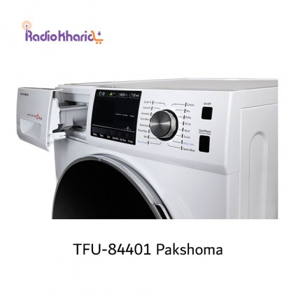 قیمت ماشین لباسشویی پاکشوما هشت کیلویی مدل TFU-84401 با ارسال و مشاوره صوتی رایگان در رادیو خرید