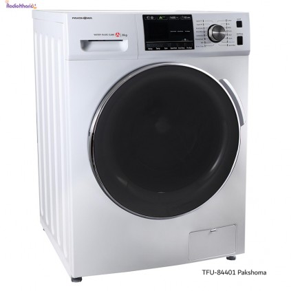 فروش ماشین لباسشویی پاکشوما 8 کیلویی سفید مدل TFU-84401 قیمت عالی با ارسال و مشاوره صوتی رایگان در رادیو خرید